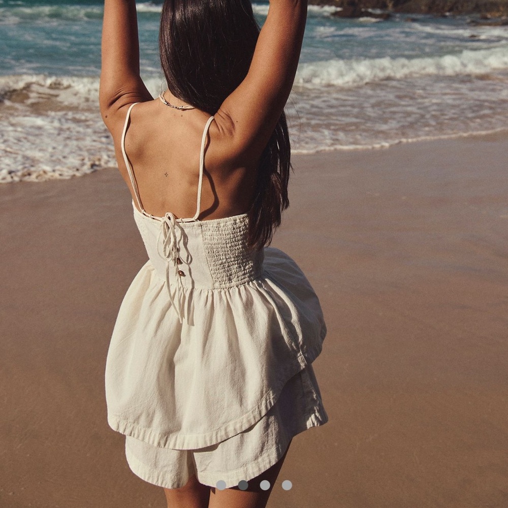 Free People Women's Ivory Short Set - Picture 2 of 9